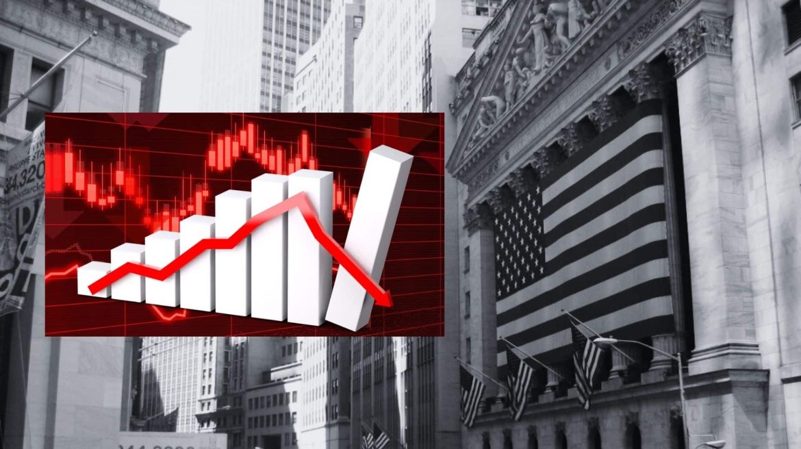 Уолл -стрит к стене. «Спектр рецессии висит над фондовым рынком, как нанесенный мечом».
