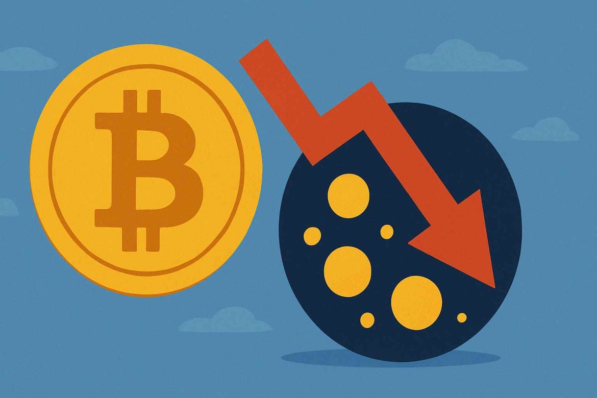 Доминирование биткойнов является самым высоким за 4 года
