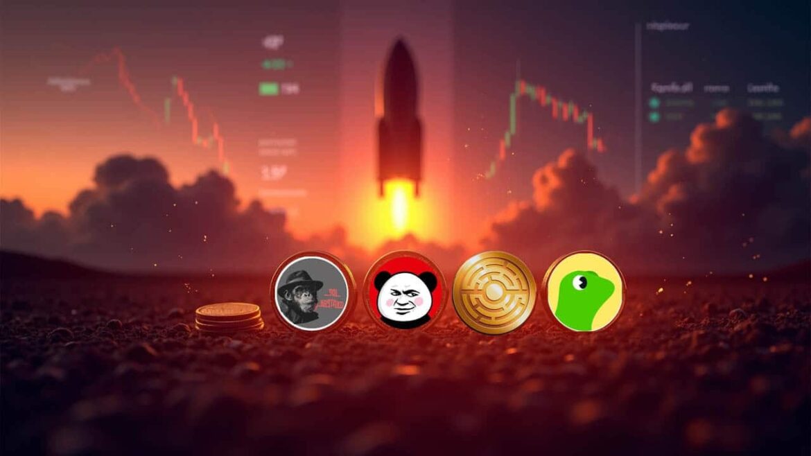 Три токена мема, которые проводят неделю рост на 200%
