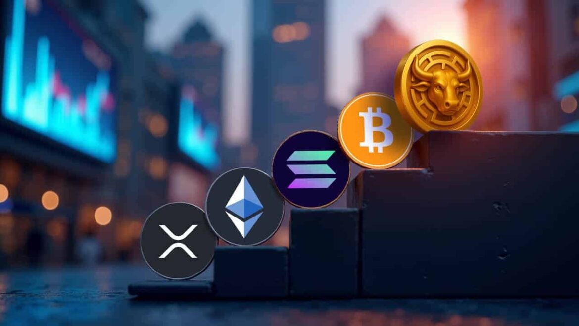 Митинг XRP в июле угрожал от простоя Биткойн. Ключевые альткойны и уникальный игровой проект приобретают популярность
