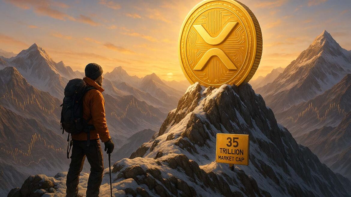 Вот цена 1 XRP, если общая капитализация рынка криптовалют увеличивается до 35 триллионов долларов США.
