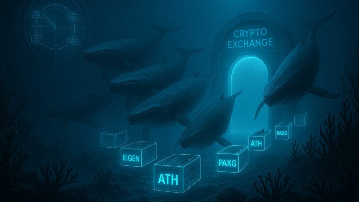 Сантимент сообщает – киты переводят миллионы на фондовые рынки. Эти альткойны могут столкнуться с давлением продаж
