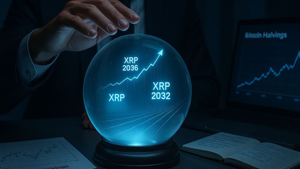 Вот вероятные цены XRP после сокращения биткойнов вдвое в 2028, 2032 и 2036 годах.
