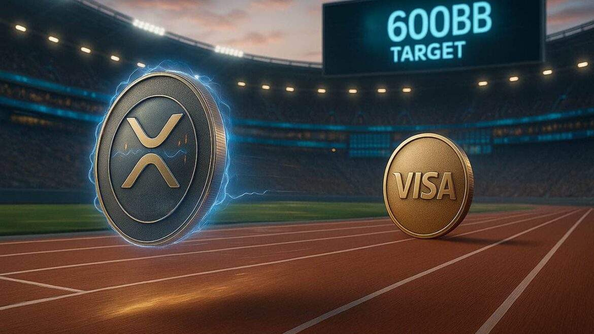 Вот как высоко может подняться XRP, если он превысит рыночную стоимость Visa в 600 миллиардов долларов
