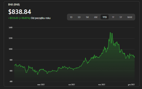 Курс криптовалюты BNB г/г, фото: OpenAI