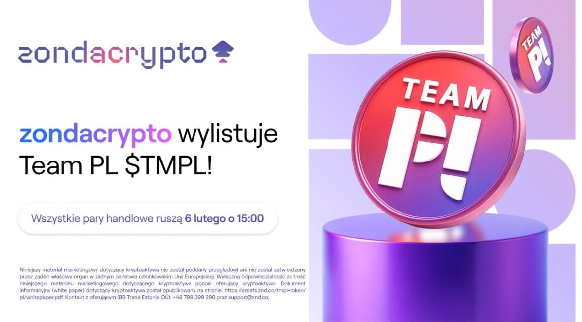 Листинг TMPL на zondacrypto. Старт 6 февраля
