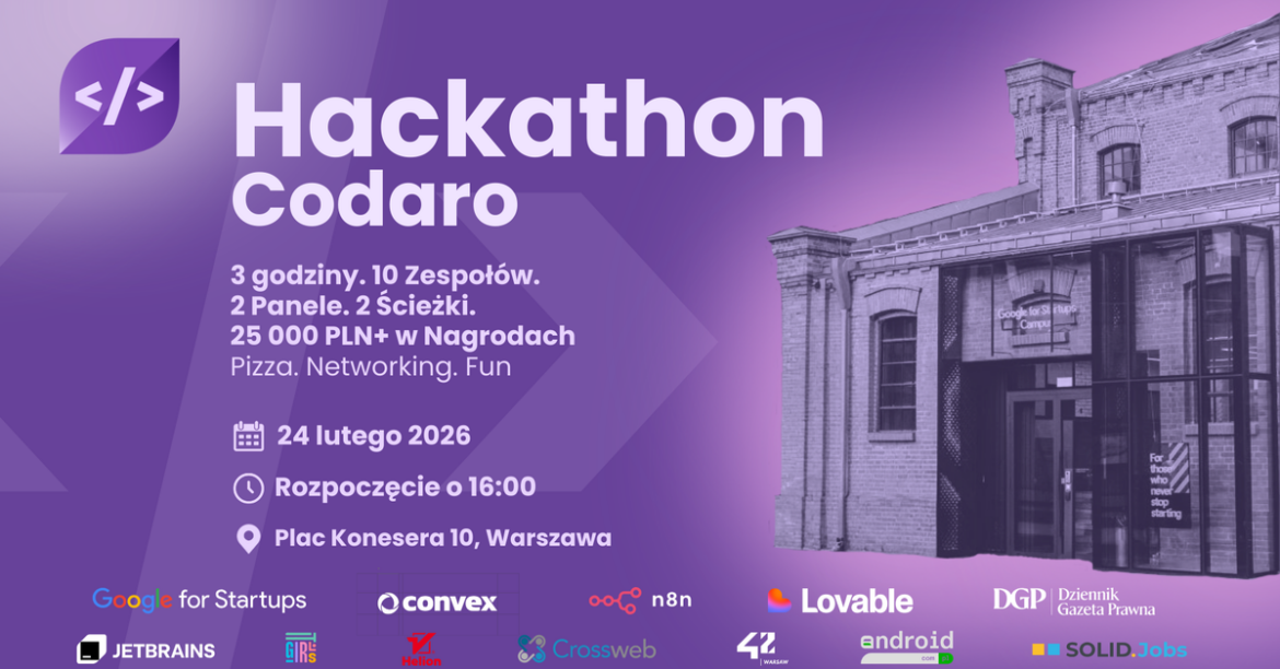 3 часа кодинга, пицца и 25 тысяч. злотых в бассейне. В кампусе Google начинается конкурс Codaro Coding Challenge
