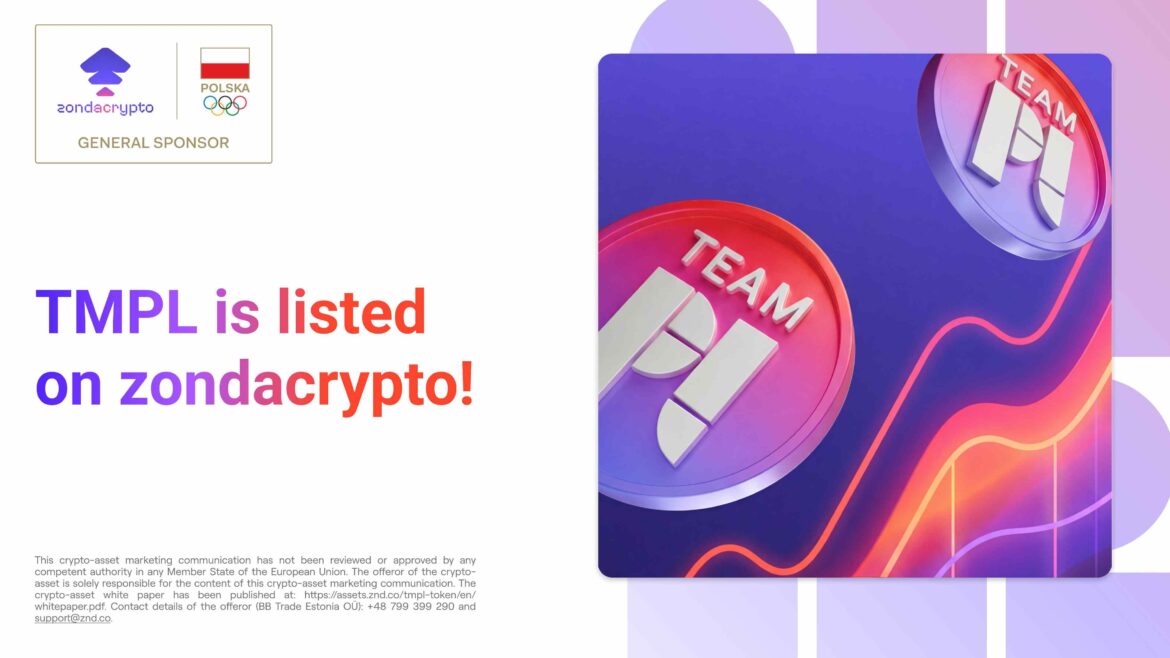 Token Team PL (TMPL) дебютирует на бирже zondacrypto
