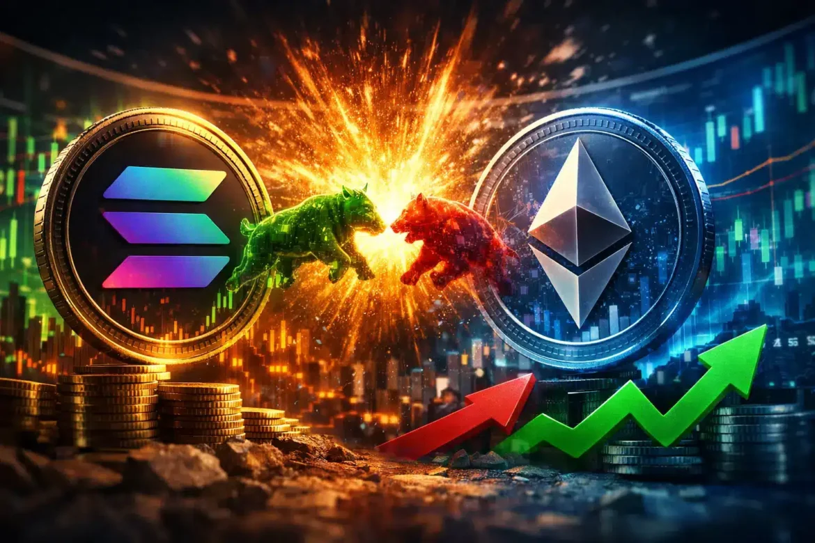 Солана доминировала в первой четверти. Эфириум все еще борется за лидерство
